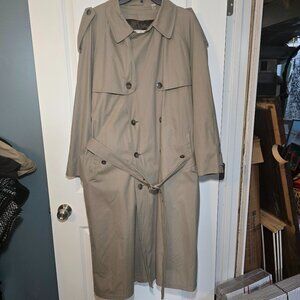 Towne from London Fog Men's Khaki Trench Coat Size 42 Regular